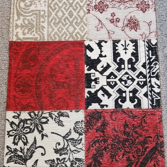 Kilim Style Patch Work 2x3 Cotton Wool Rug - Picture 6 of 6